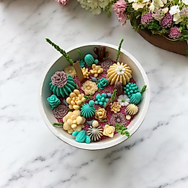 Büyük Kase Kaktüs Tasarımlı Mum