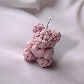 Mini Güllü Ayıcık Mum